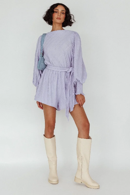 Summer Lover Long Sleeve Romper Lilac