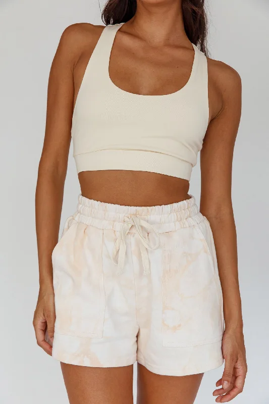 Tahlee Pocket Shorts Tie-Dye Sand