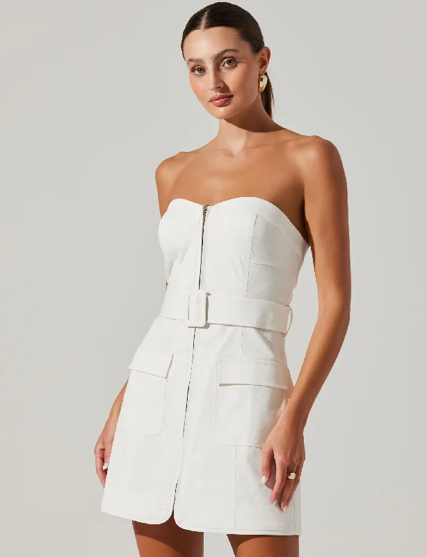 Deniz Dress, White