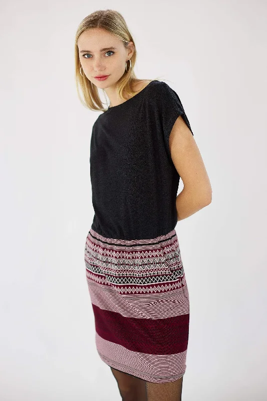 Dress Baloux dark grey aztec.