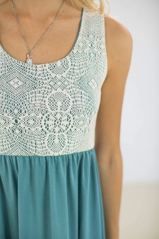 Midi Dress Maya Mint Lace