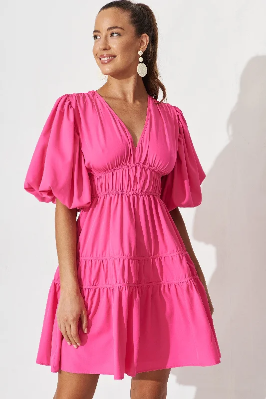 Amarini Dress In Hot Pink