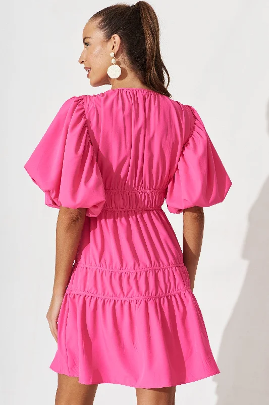 Amarini Dress In Hot Pink