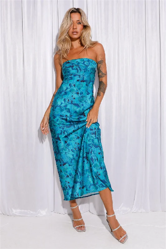 Highway To Heaven Maxi Dress Green Blue