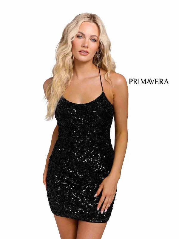 Primavera Couture Short Prom Fitted Dress 3852