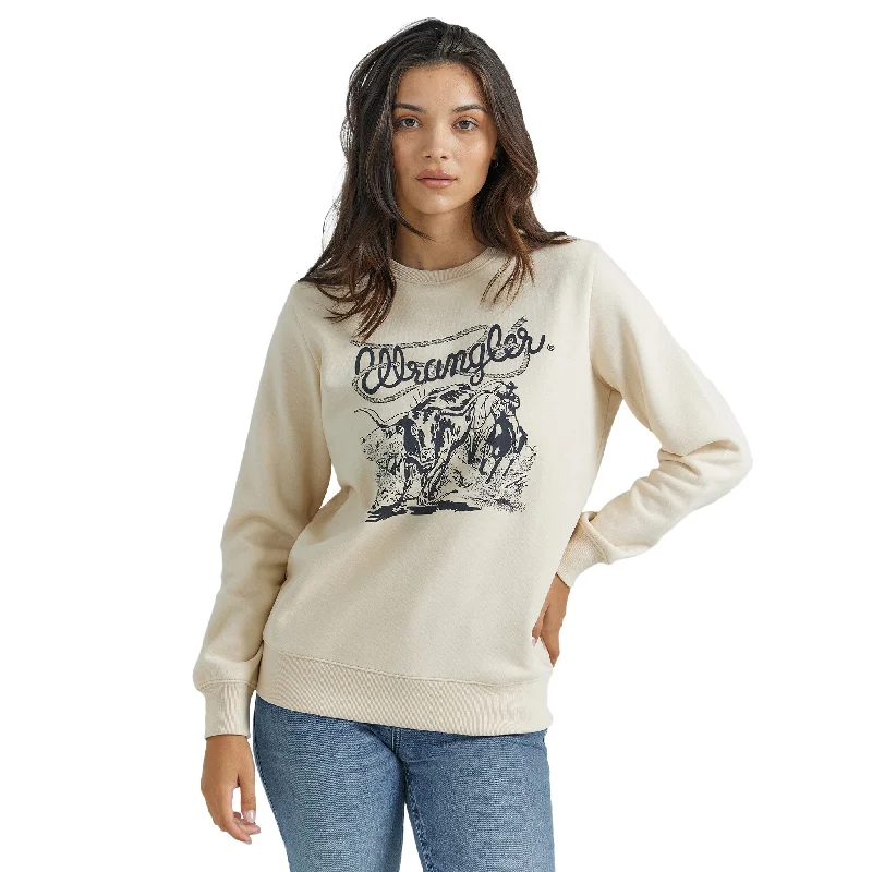 Wrangler Women's Graphic Crew Neck Pullover