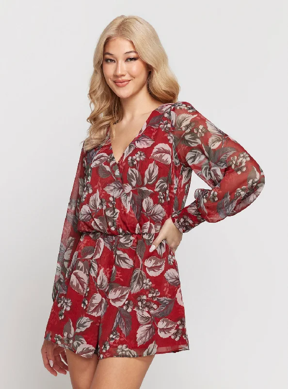 Eco Red Floral Candis Romper