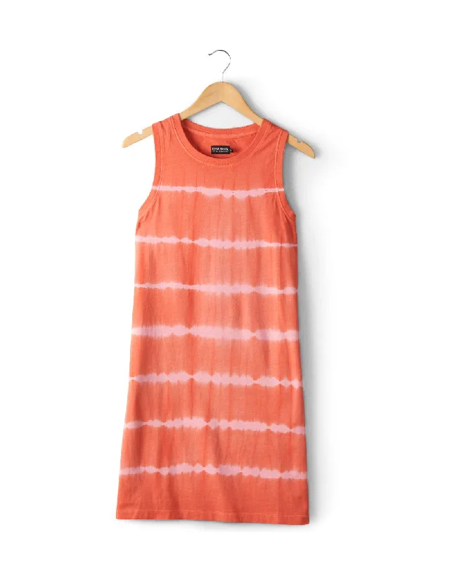 Eliana - Womens Tie Dye Vest Dress - Peach