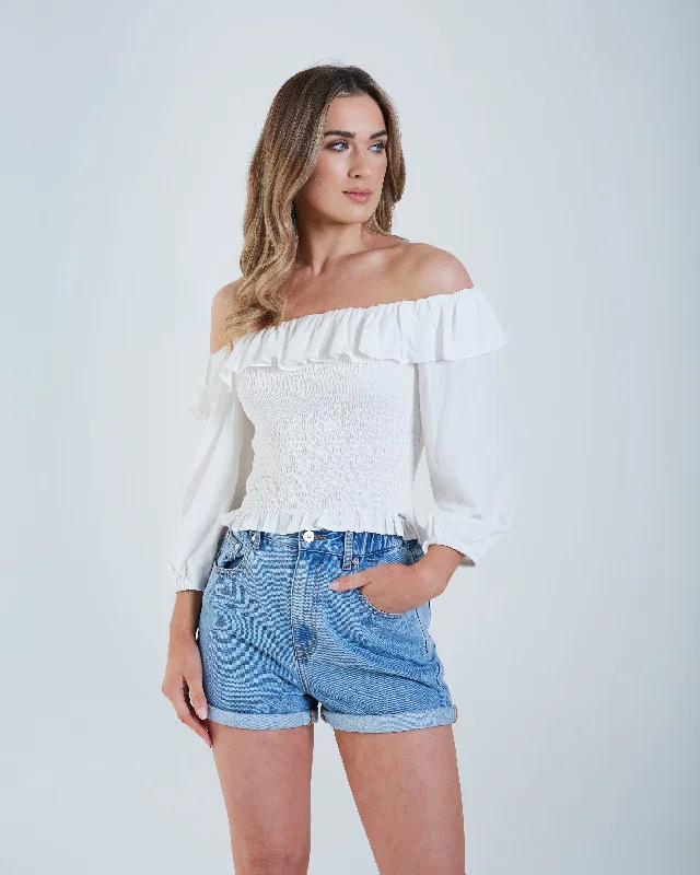 Axelle Top Optic White