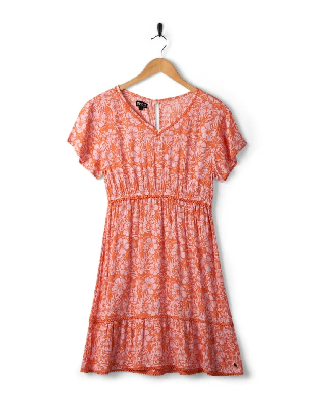 Marla Hibiscus  - Womens Dress - Orange