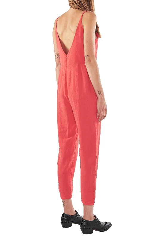 Neuw WOMENS JACKSON LINEN ONE PIECE RIOT RED