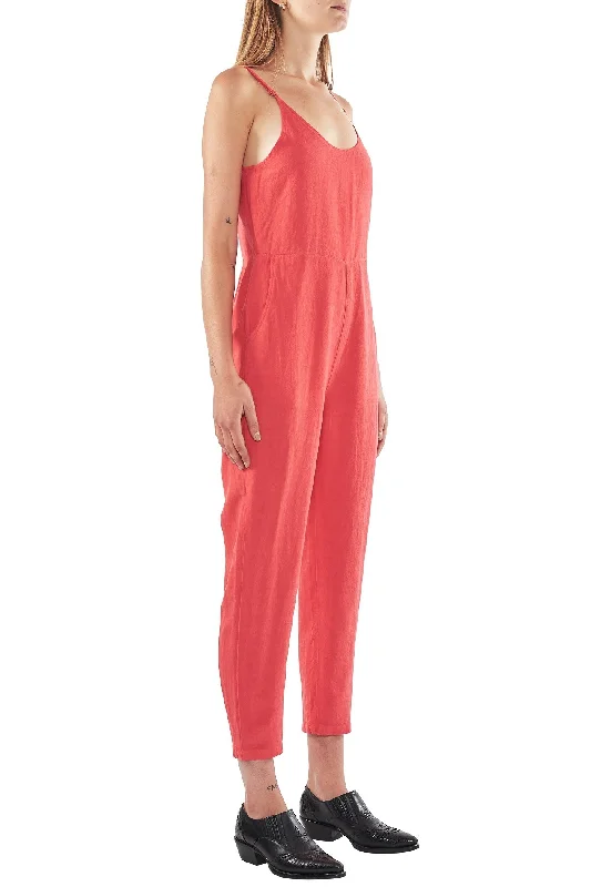 Neuw WOMENS JACKSON LINEN ONE PIECE RIOT RED