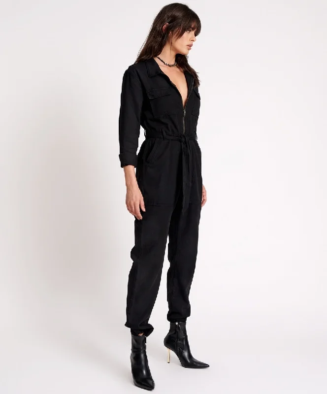 ONE TEASPOON Womens Black Claudia Overall