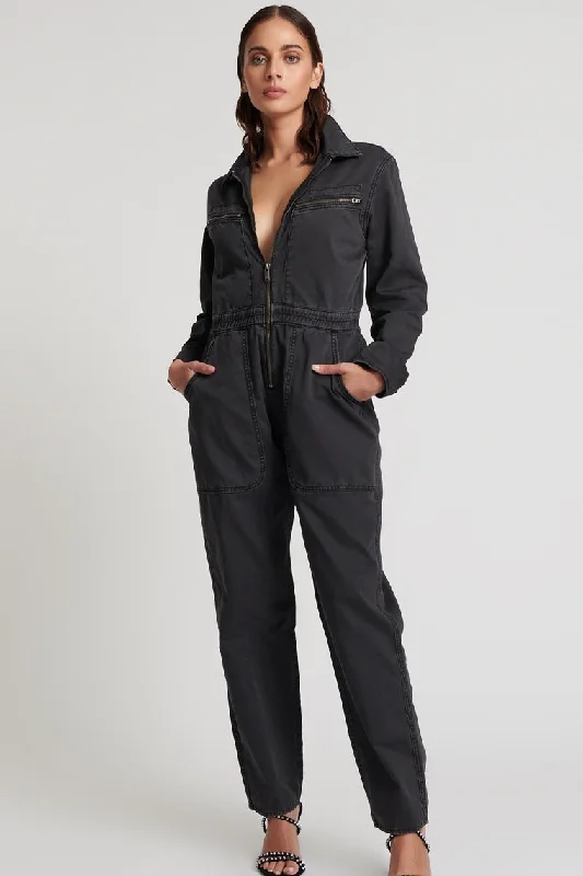 ONE TEASPOON Womens Black Olivia Overall