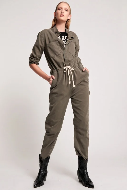 OneTeaspoon WOMENS DARK KHAKI STARSHIP JUMPSUIT