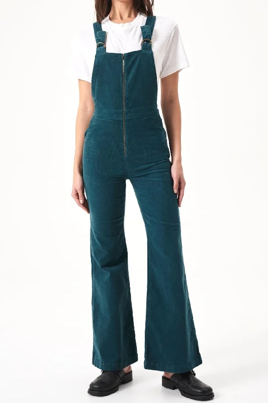 ROLLAS Womens Eastcoast Flare Overall - Forest Cord