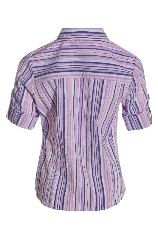 Seersucker Shirt | Pink/Purple/Taupe | 6711AR