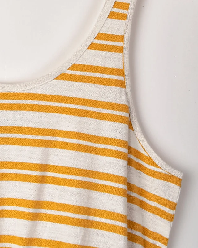 Skylar Bauhaus - Womens Stripe Dress - Yellow