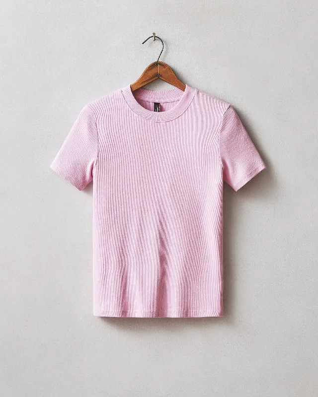 Stretch Rib Crew Tee - Lilac Sachet