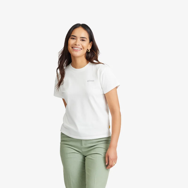 Women's Organic Cotton Tee - Logo - Blizzard