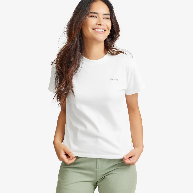 Women's Organic Cotton Tee - Logo - Blizzard