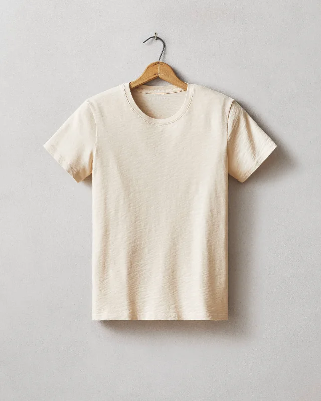 Premium Slub Crew Tee - Creme Brulee