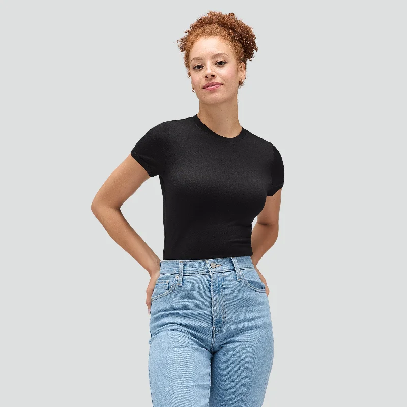 Women's Slim Merino Crew Neck T-Shirt