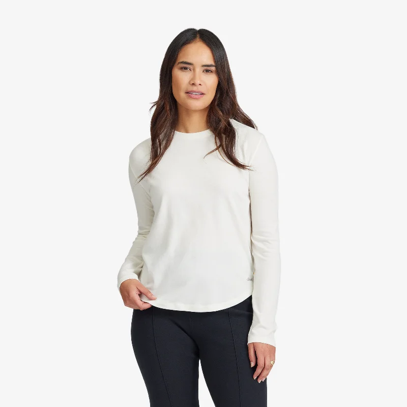 Women's Soft Merino Long Sleeve Tee - Natural White