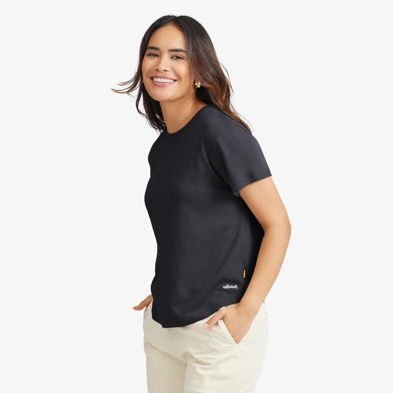 Women's Soft Merino Tee - Natural Black