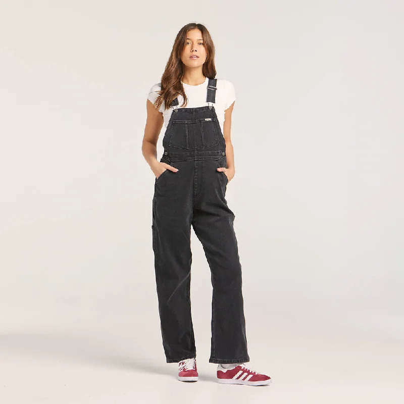 WRANGLER Womens Get Gone Overalls - Too Stoned Noir