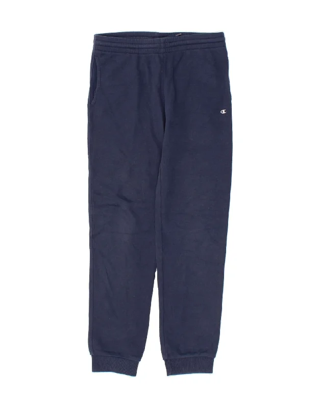 CHAMPION Girls Tracksuit Trousers Joggers 11-12 Years Large Navy Blue