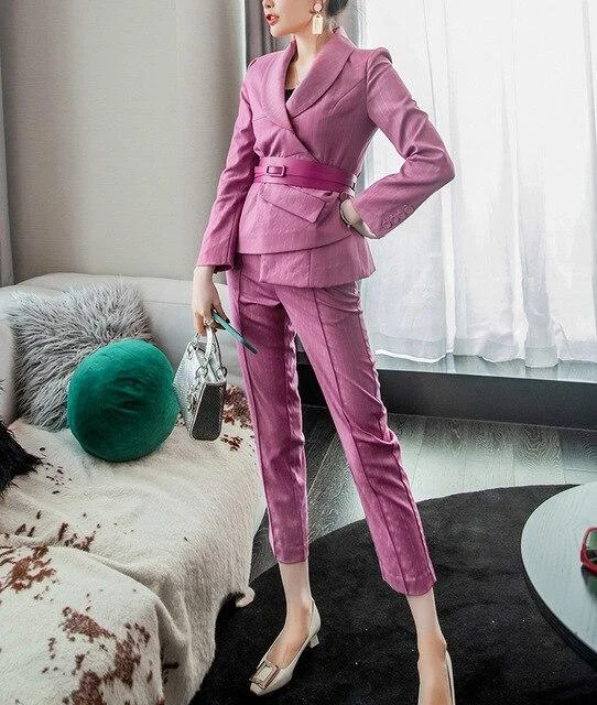 Pink Pants Suit / S