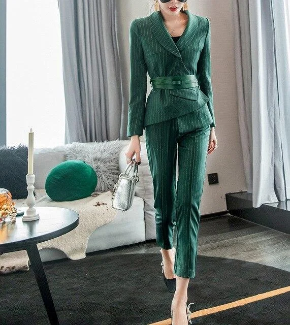 Green Pants Suit / S