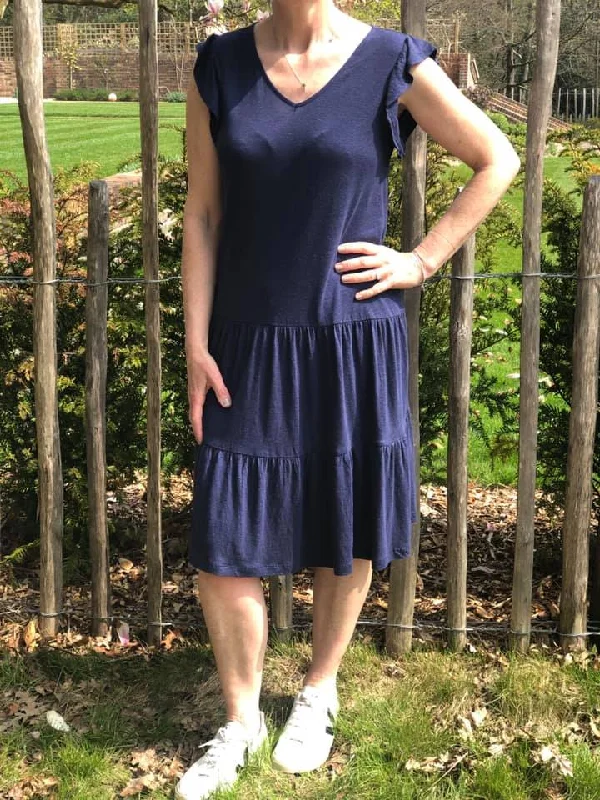 Josie Navy Jersey Dress