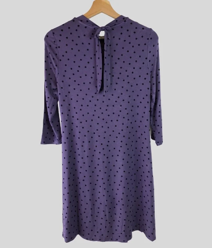 Purple Spot Jersey Dress 6