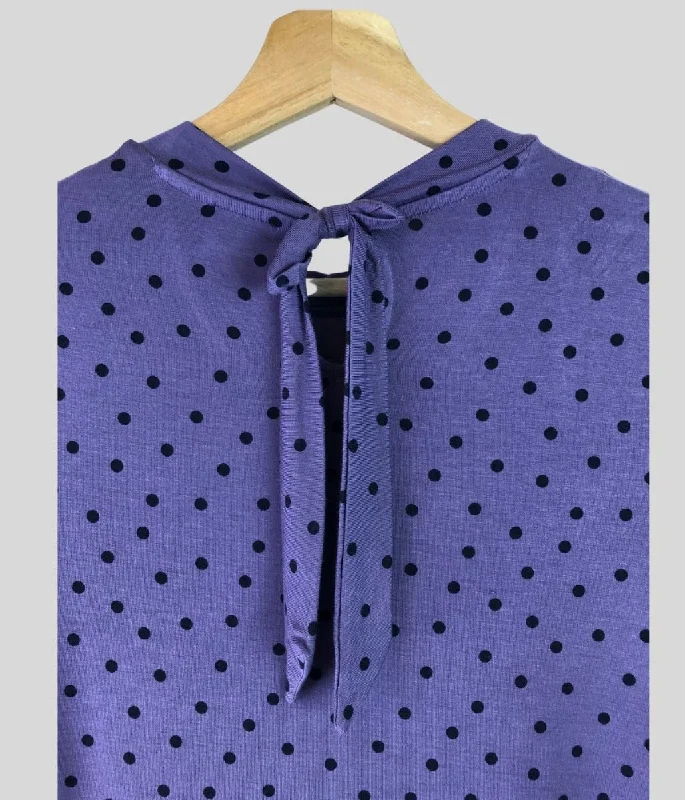 Purple Spot Jersey Dress 6