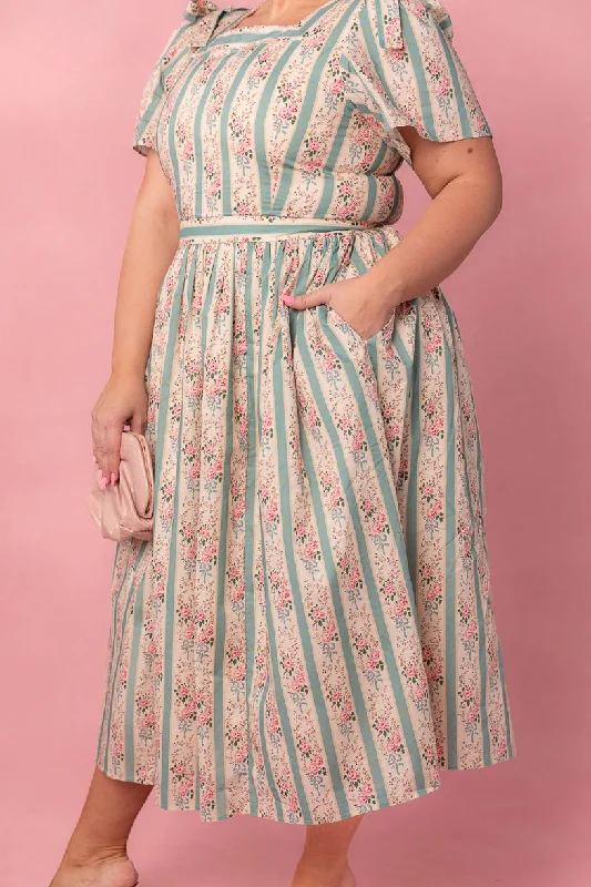 Sonnet Midi Dress in Vintage Rose - FINAL SALE