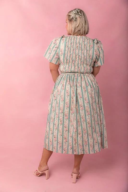 Sonnet Midi Dress in Vintage Rose - FINAL SALE