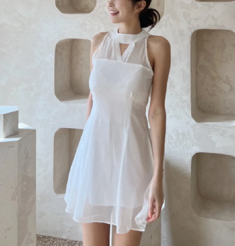 [🕊️SS] See-through Halter Neck Dress