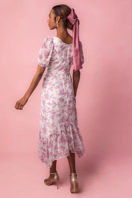 Wren Dress in Pink Toile - FINAL SALE