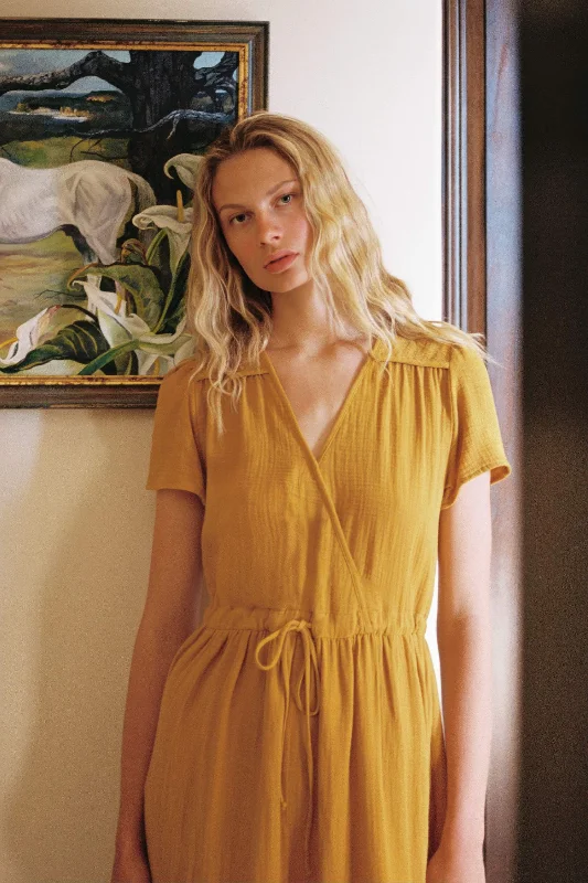 The Dawn Dress | Mustard Gauze