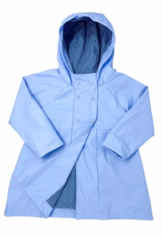 Girls Rainy Day Raincoat In Blue