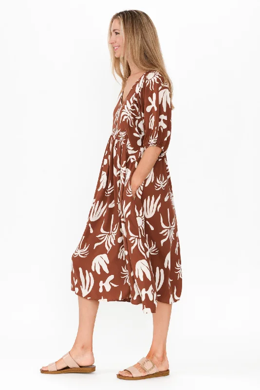 Kacey Brown Tropical Button Dress