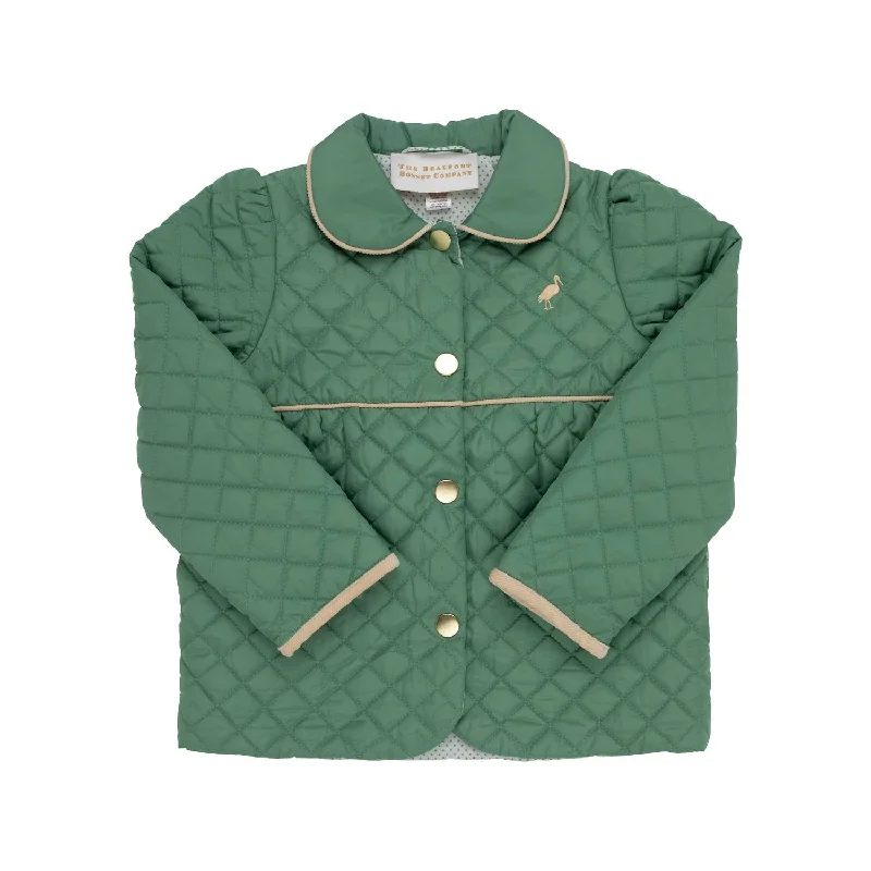 Kids Carlyle Quilted Coat In Green