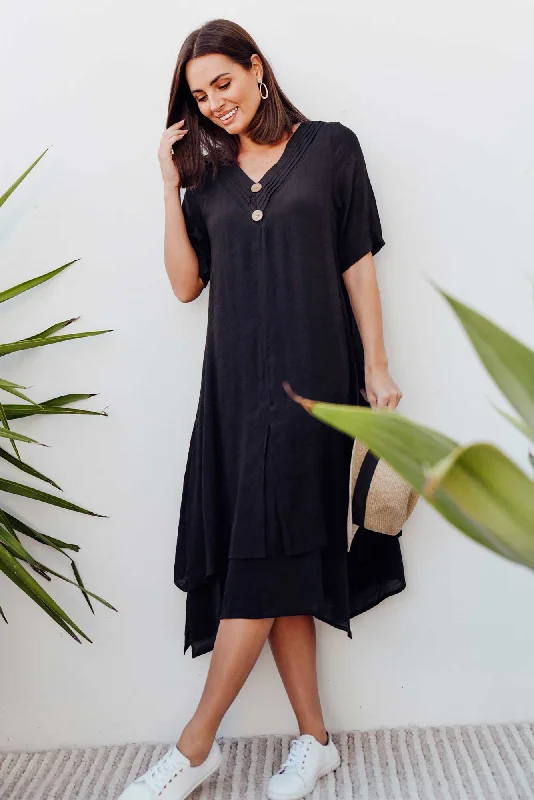 Nala Black Layers Dress