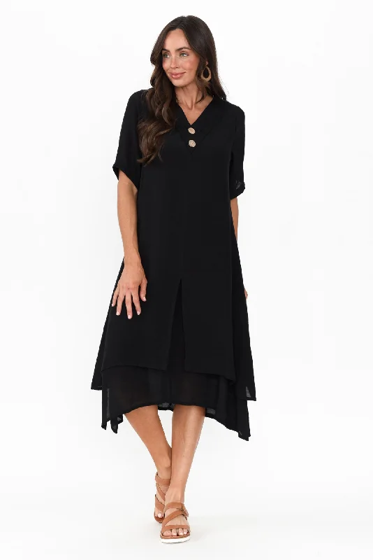 Nala Black Layers Dress