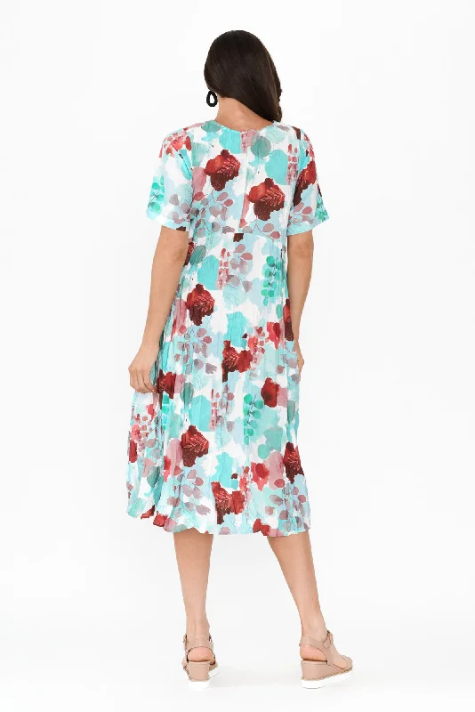 Soraya Blue Floral Crescent Dress