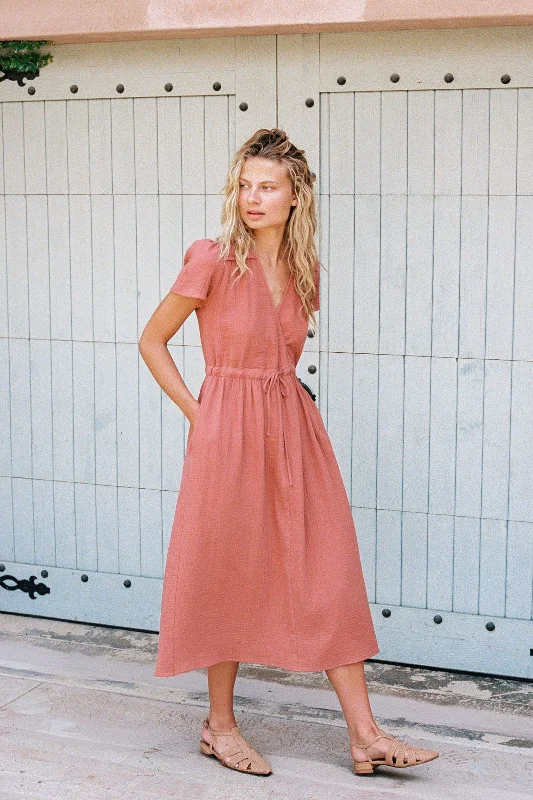 The Dawn Dress | Terracotta Gauze