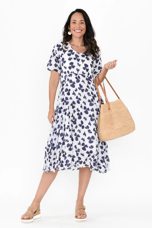 Wilton Navy Fiesta Cotton Pocket Dress