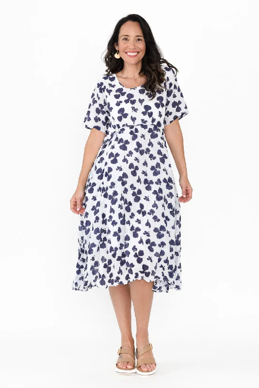 Wilton Navy Fiesta Cotton Pocket Dress